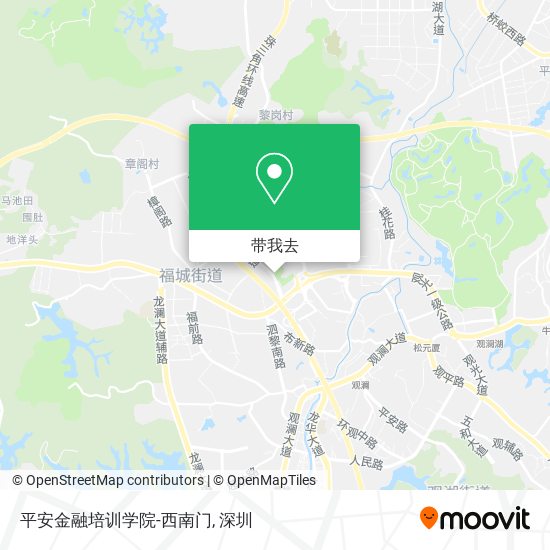 平安金融培训学院-西南门地图