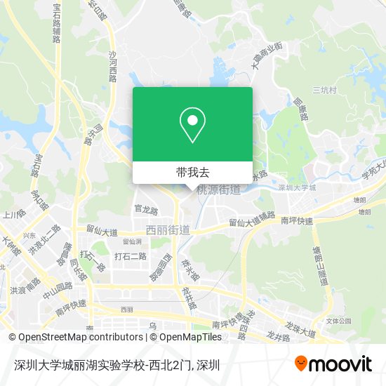 深圳大学城丽湖实验学校-西北2门地图