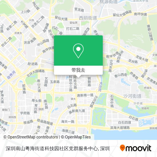 深圳南山粤海街道科技园社区党群服务中心地图