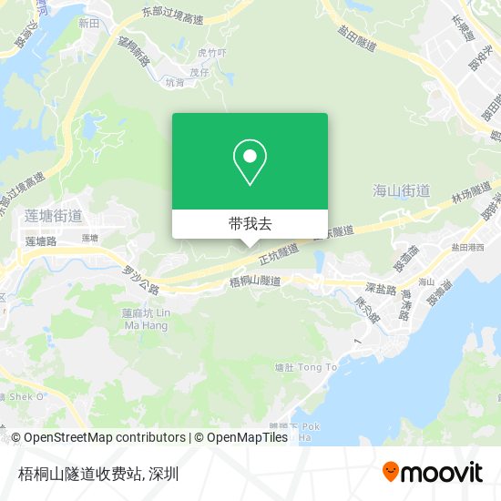 梧桐山隧道收费站地图