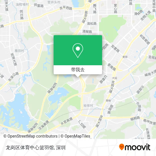 龙岗区体育中心篮羽馆地图