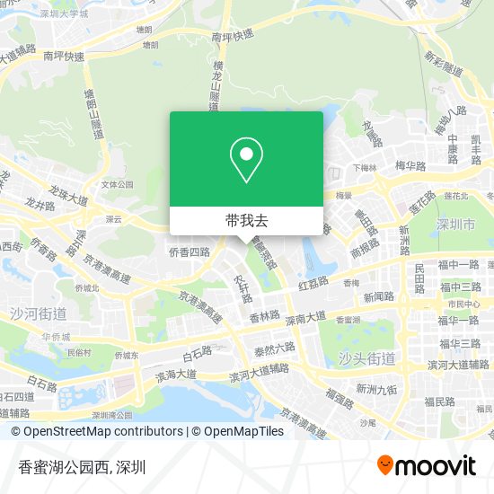 香蜜湖公园西地图