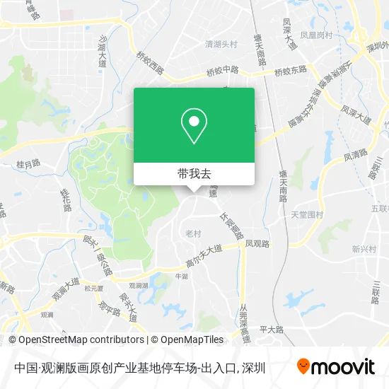 中国·观澜版画原创产业基地停车场-出入口地图