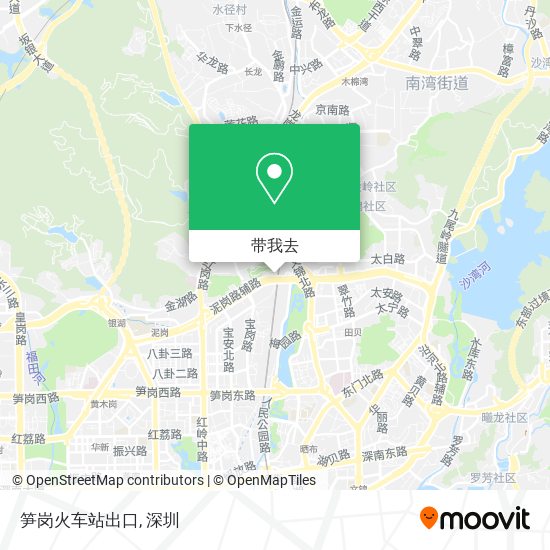 笋岗火车站出口地图