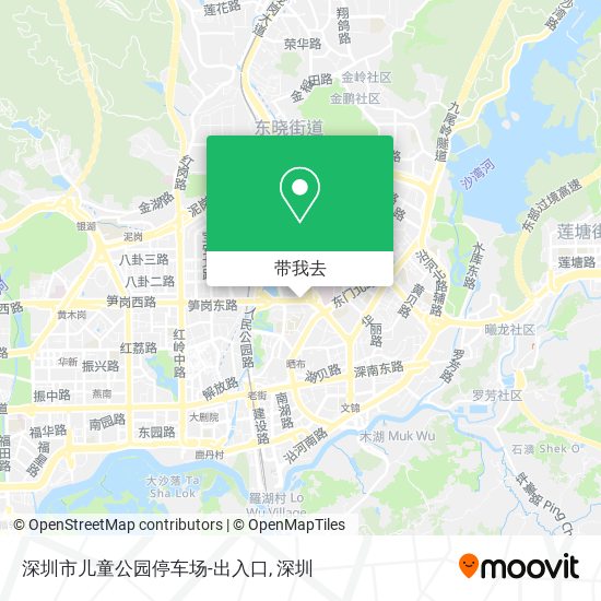 深圳市儿童公园停车场-出入口地图