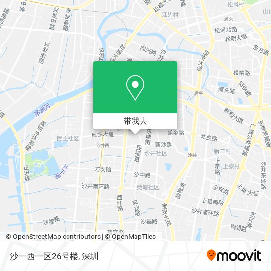 沙一西一区26号楼地图