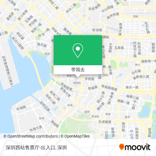 深圳西站售票厅-出入口地图