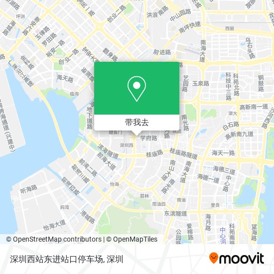 深圳西站东进站口停车场地图
