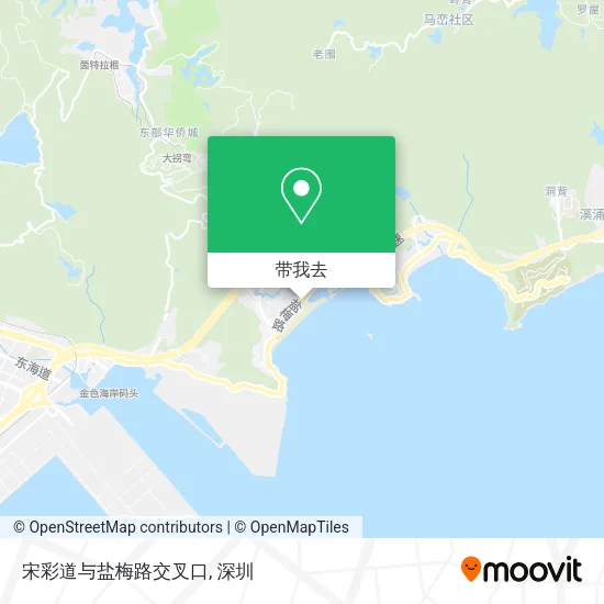 宋彩道与盐梅路交叉口地图