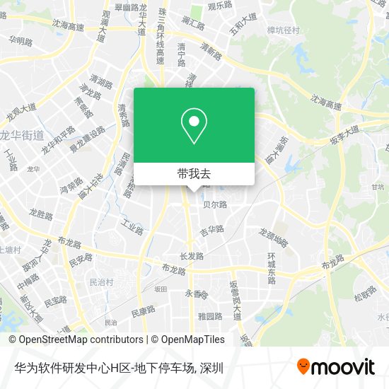 华为软件研发中心H区-地下停车场地图