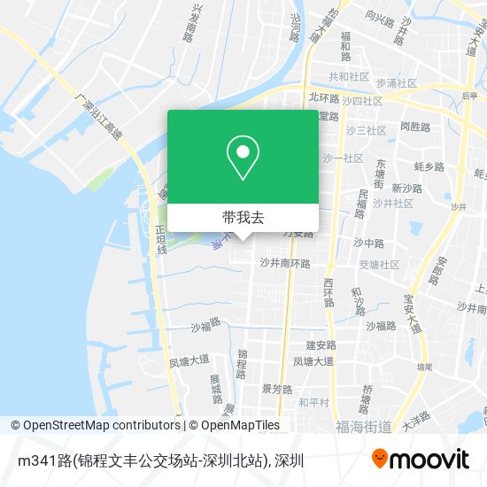 m341路(锦程文丰公交场站-深圳北站)地图