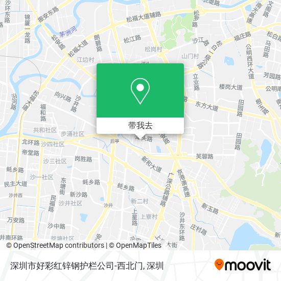 深圳市好彩红锌钢护栏公司-西北门地图