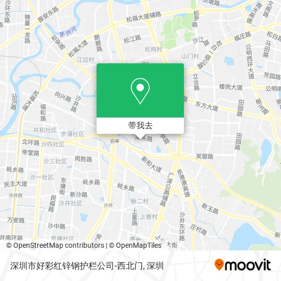 深圳市好彩红锌钢护栏公司-西北门地图