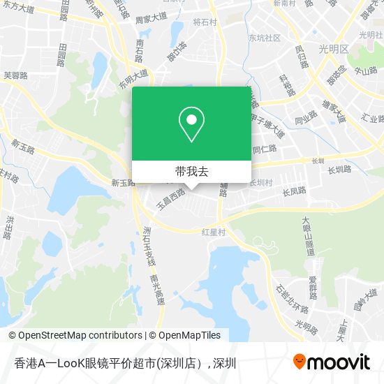 香港A一LooK眼镜平价超市地图