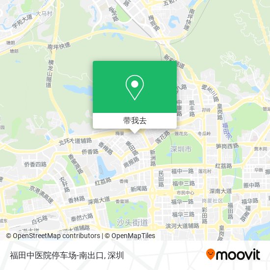 福田中医院停车场-南出口地图