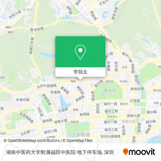 湖南中医药大学附属福田中医院-地下停车场地图