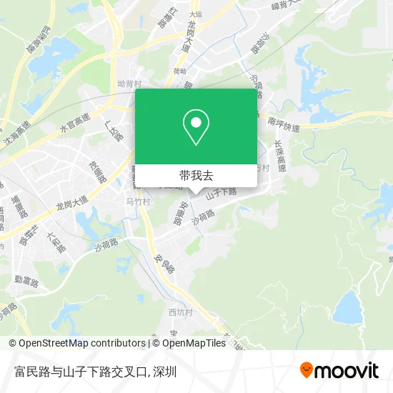 富民路与山子下路交叉口地图