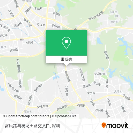 富民路与祝龙田路交叉口地图