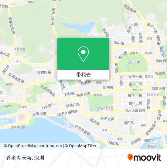 香蜜湖天桥地图