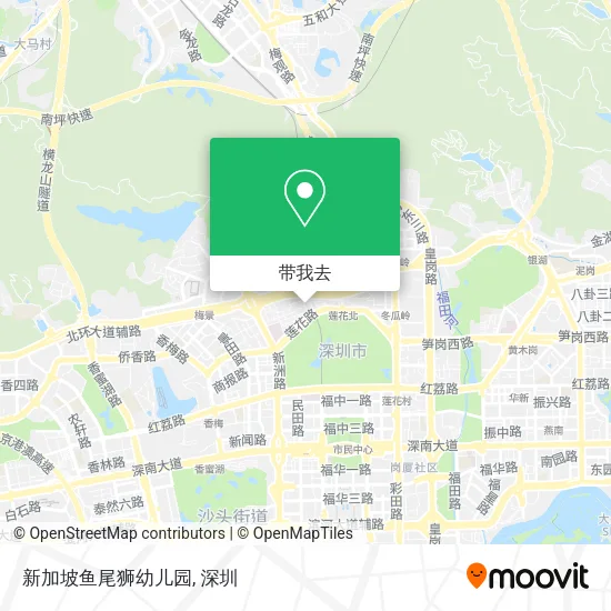 新加坡鱼尾狮幼儿园地图