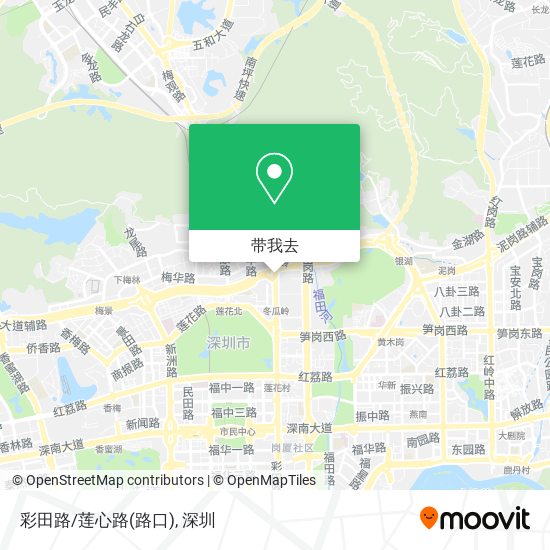 彩田路/莲心路(路口)地图