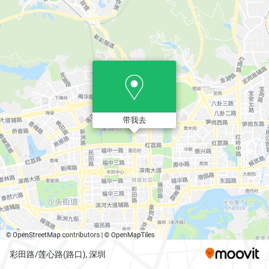 彩田路/莲心路(路口)地图