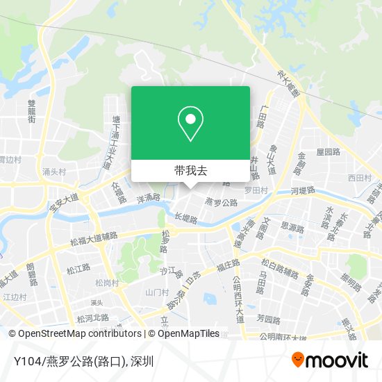 Y104/燕罗公路(路口)地图