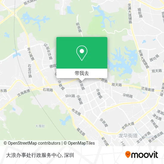 大浪办事处行政服务中心地图