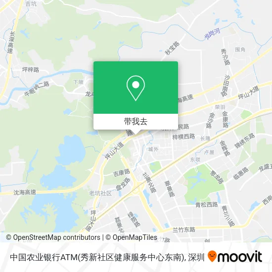 中国农业银行ATM(秀新社区健康服务中心东南)地图