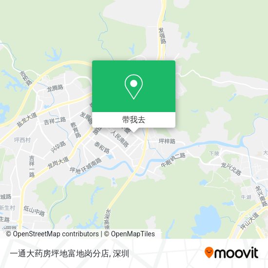一通大药房坪地富地岗分店地图
