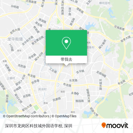 深圳市龙岗区科技城外国语学校地图