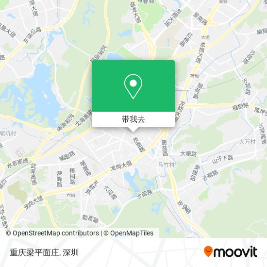 重庆梁平面庄地图