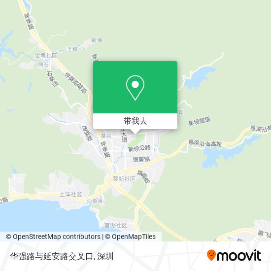 华强路与延安路交叉口地图