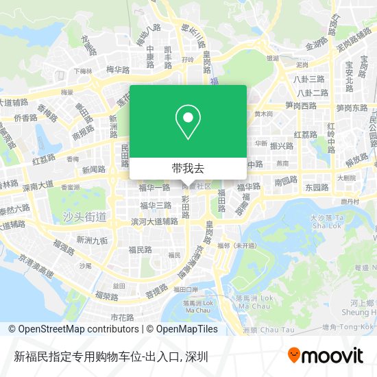 新福民指定专用购物车位-出入口地图