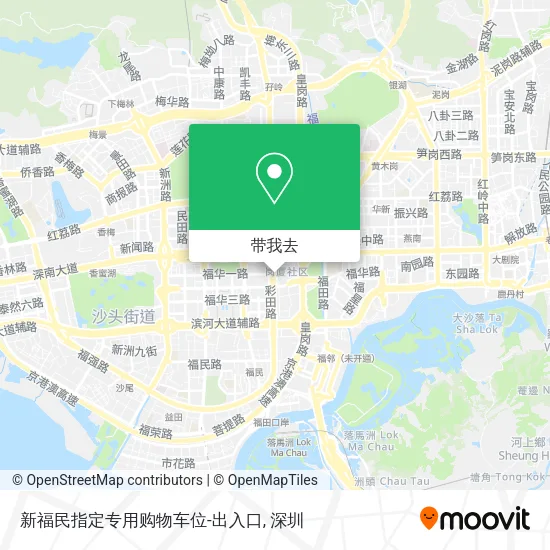 新福民指定专用购物车位-出入口地图