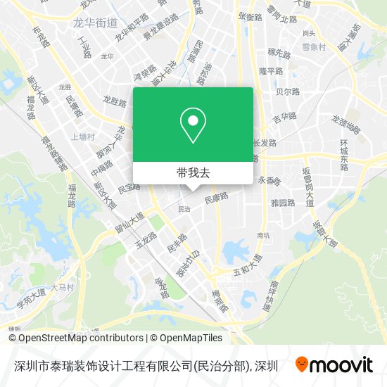深圳市泰瑞装饰设计工程有限公司(民治分部)地图