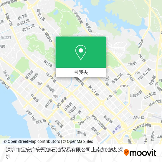 深圳市宝安广安冠德石油贸易有限公司上南加油站地图