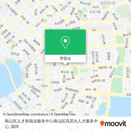 南山区人才和就业服务中心南山区高层次人才服务中心地图