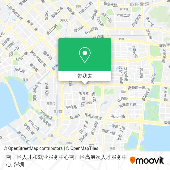 南山区人才和就业服务中心南山区高层次人才服务中心地图
