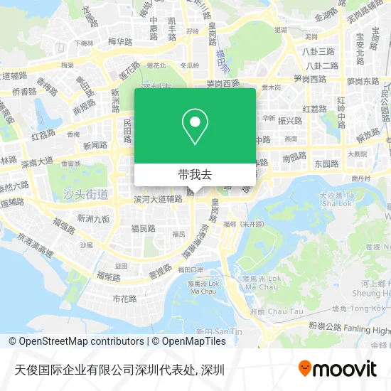 天俊国际企业有限公司深圳代表处地图