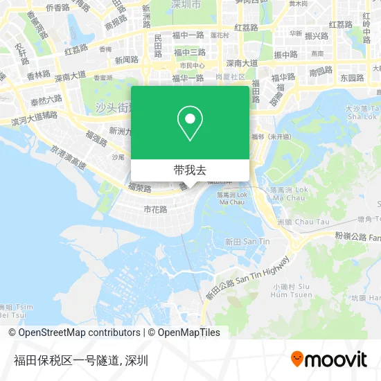 福田保税区一号隧道地图