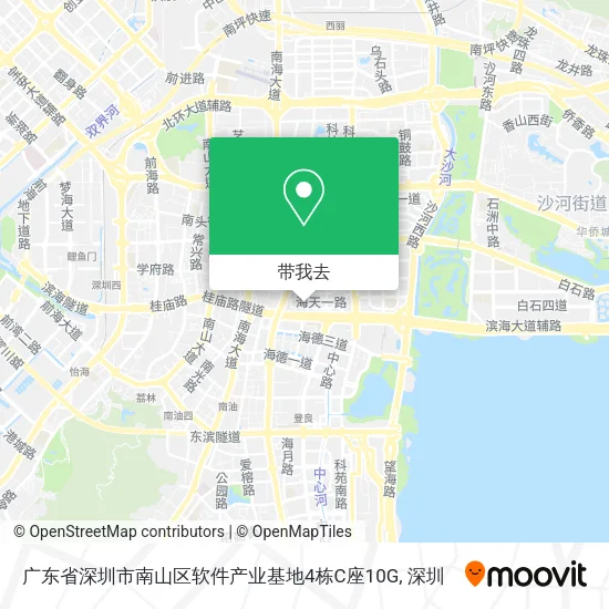 广东省深圳市南山区软件产业基地4栋C座10G地图