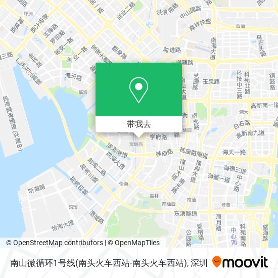 南山微循环1号线(南头火车西站-南头火车西站)地图