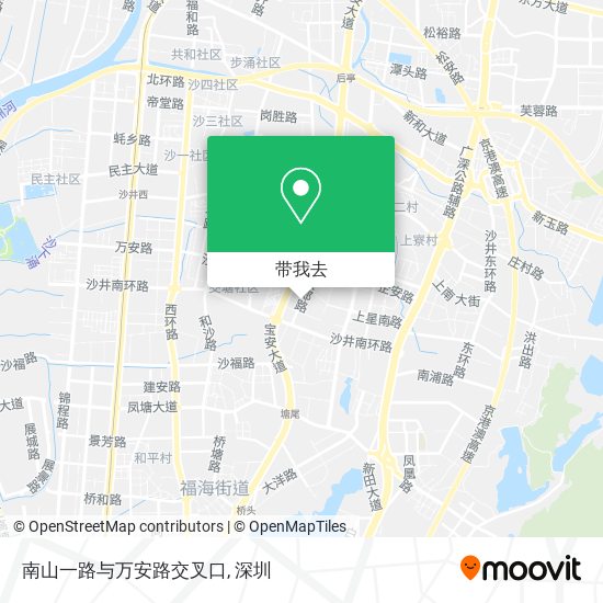 南山一路与万安路交叉口地图