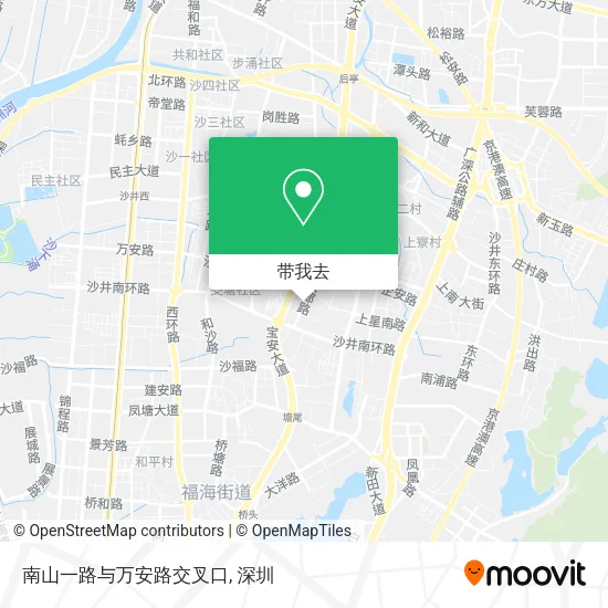 南山一路与万安路交叉口地图