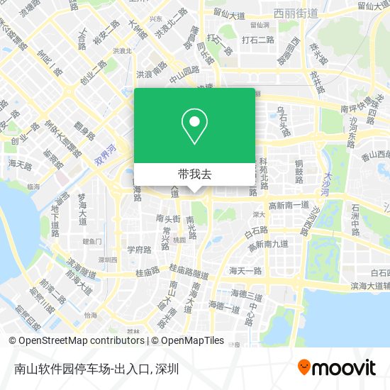 南山软件园停车场-出入口地图