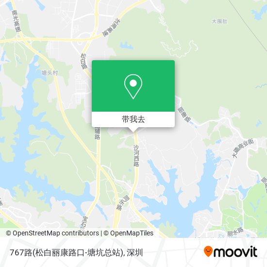 767路(松白丽康路口-塘坑总站)地图