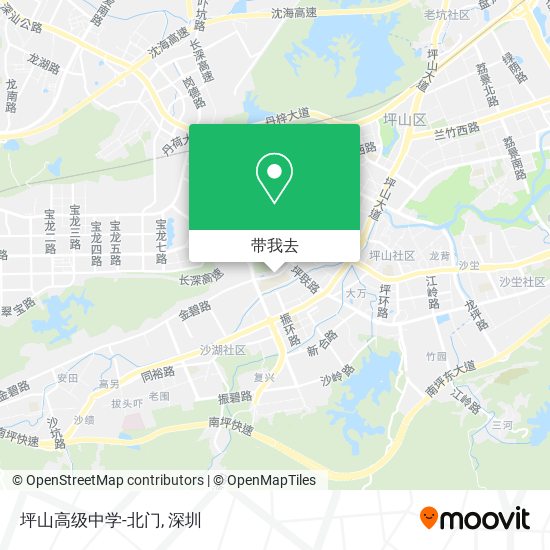 坪山高级中学-北门地图