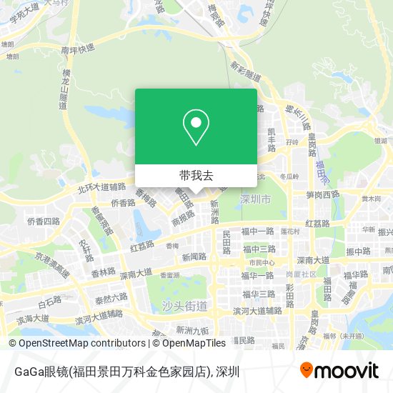 GaGa眼镜(福田景田万科金色家园店)地图