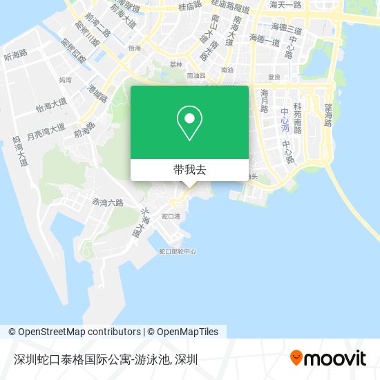 深圳蛇口泰格国际公寓-游泳池地图